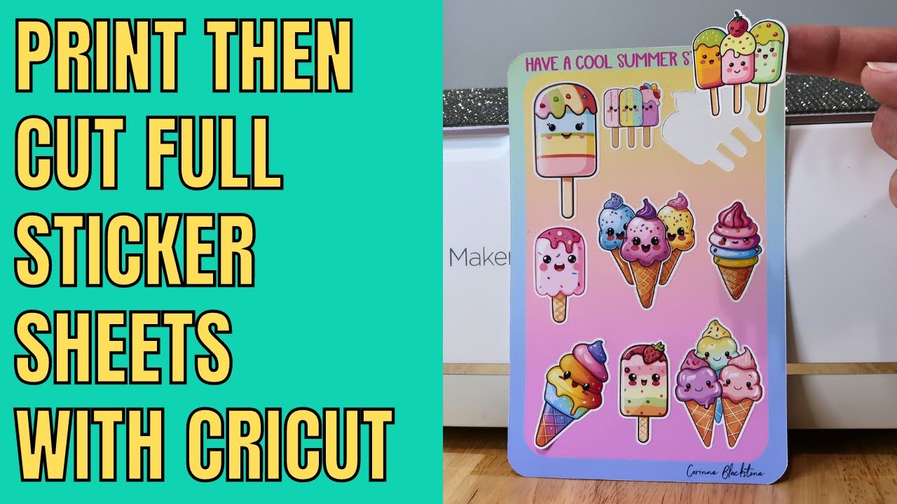 Print then cut sticker sheets with Cricut and Canva