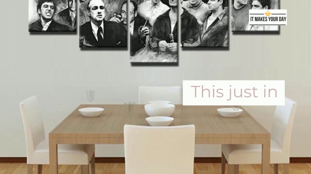 5 Piece The Godfather Movie Characters Canvas Wall Art Paintings