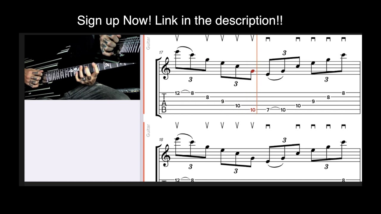 Synyster Gates 2017 Guitar Lesson (Sign up now for more)
