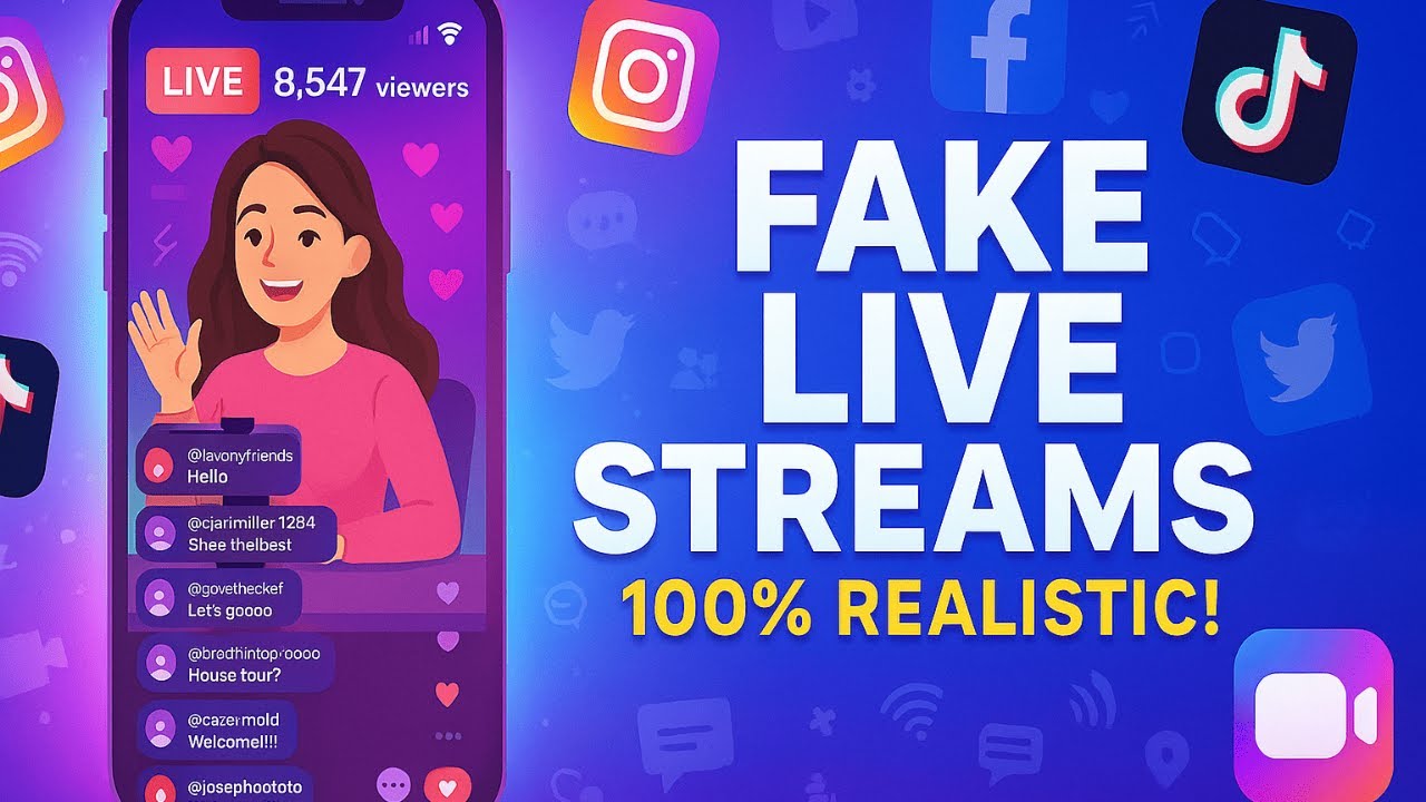 Fake Live Stream Prank - Create FAKE Streams on Any Platform!