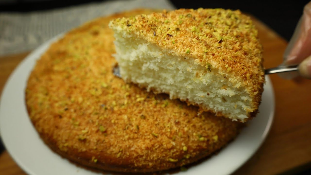No Eggs 7-Cup Coconut Cake in 5 minutes! Melts in your mouth! Without a Scale!