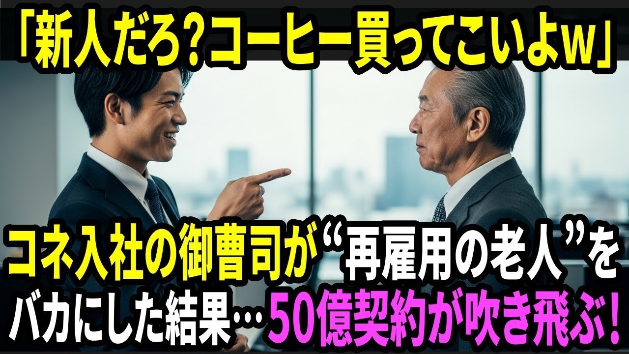 「おじいちゃん、コピー遅いですよ？」と若手社員に嘲られた“再雇用”の老人。彼が動いた瞬間、50億の契約が消滅！