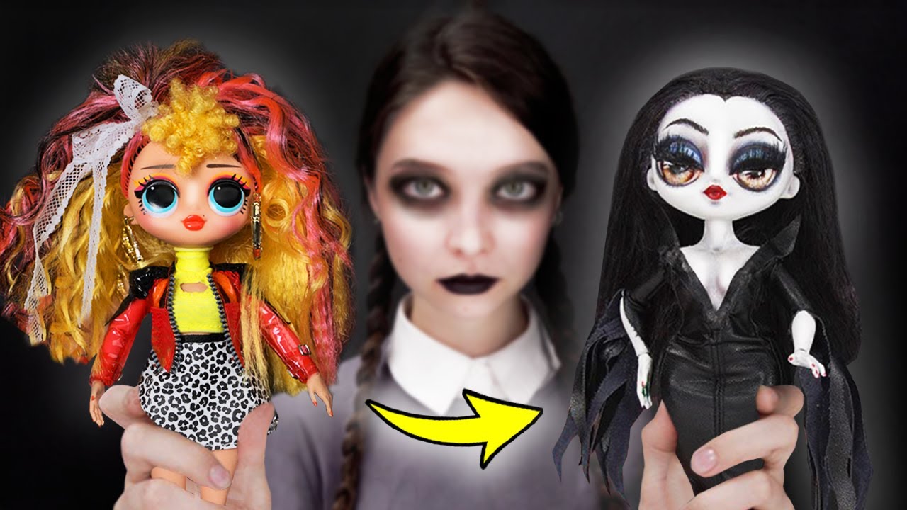How To Make an Addams Family Character from an Ordinary Dol | Cool Transformation With Polymer Clay!