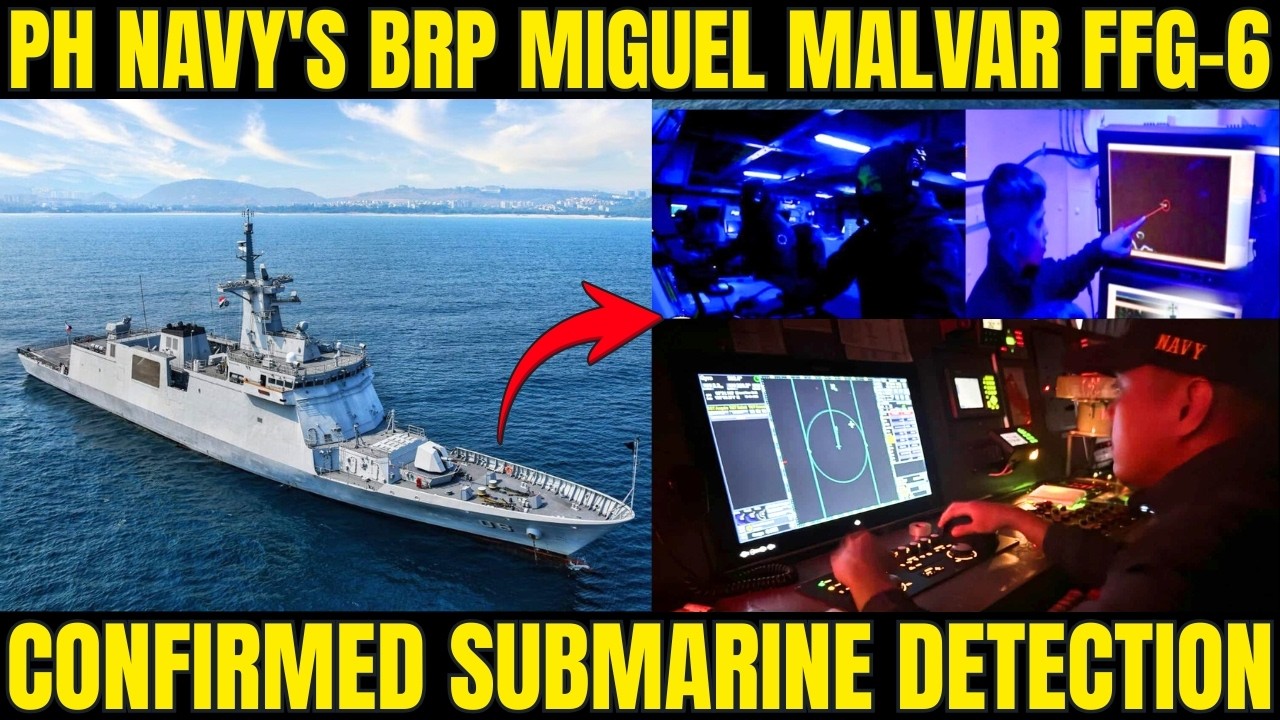 Фрегат BRP Miguel Malvar FFG6 ВМС Филиппин обнаружил подводную лодку.