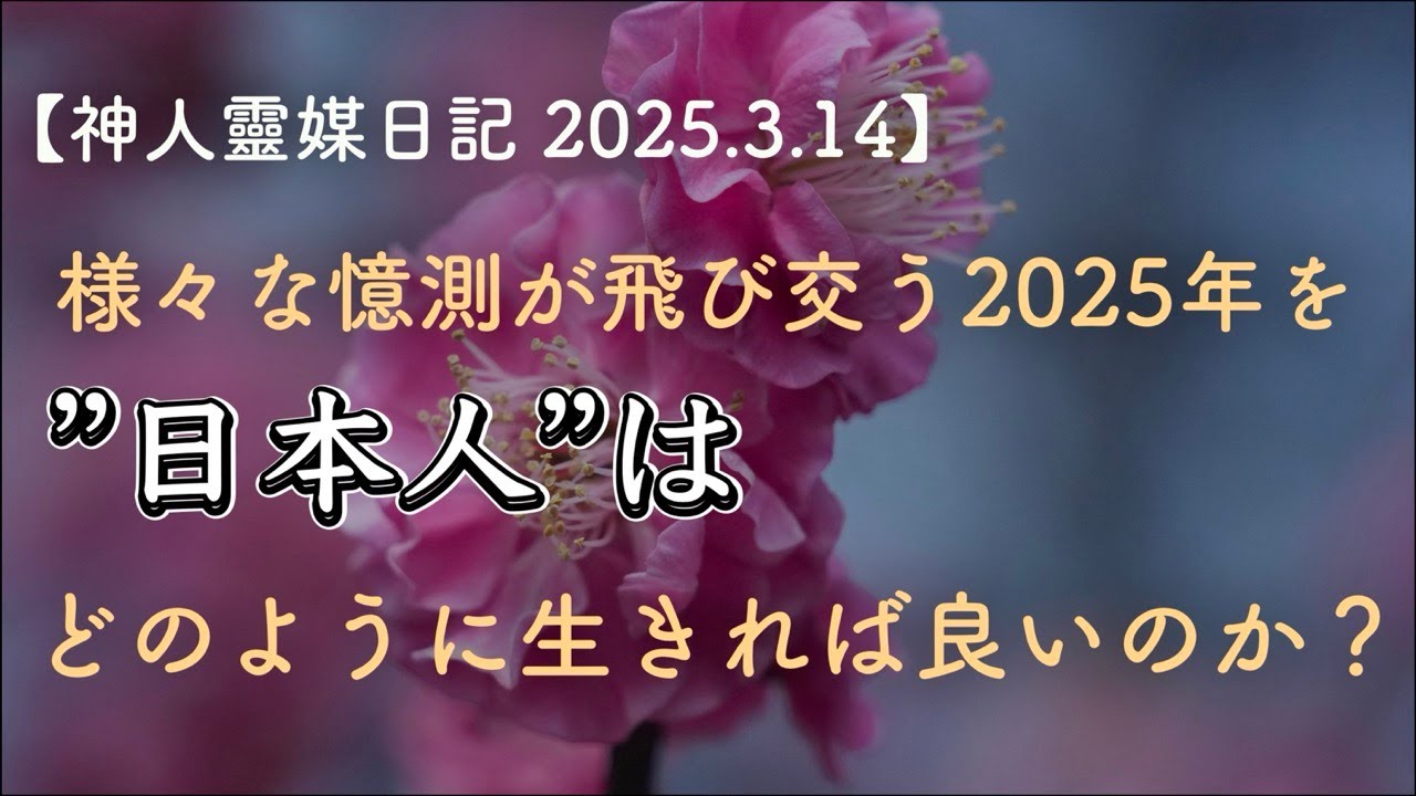 【神人靈媒日記 2025.3.14】指導靈との対話／2025年について