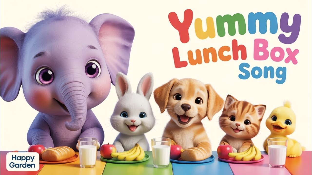 Yummy Lunch Box Song 🍎 | Healthy Food with Purple Hathi | 3D Nursery Rhyme