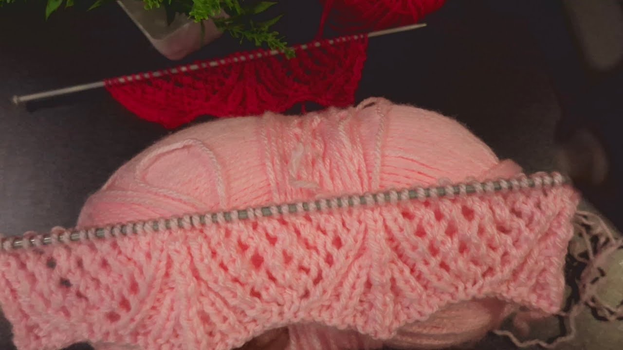 Knitting scalloped design for girls ladies projects complete tutorial 👌👌👌