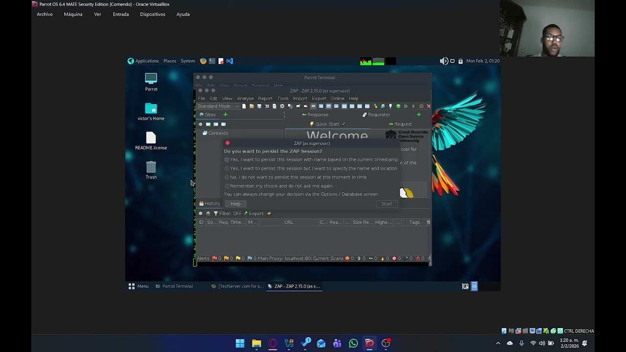1.3 Perform Web Spidering using OWASP ZAP