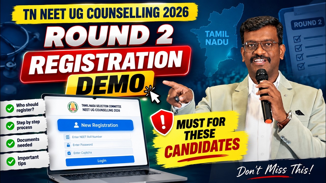 TN NEET Round 2 Registration 2026 🚨 Step-by-Step DEMO | Who Must Register? Mizpah Academy