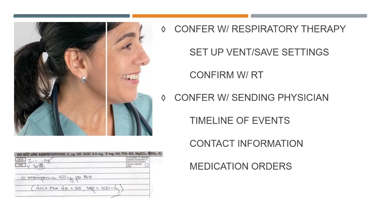 Taking Report on a Vent Transport