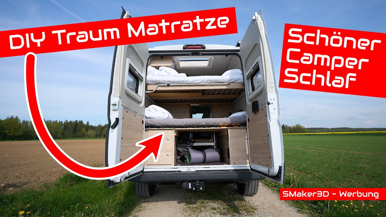 Traumhaftes DIY Matratzensystem für schöne Camperträume