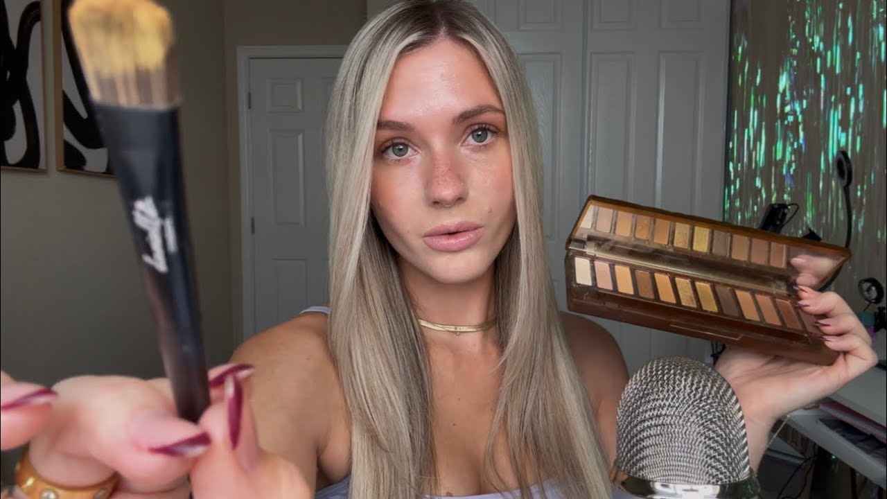 ASMR| Doing Your Makeup + Positive Affirmations (Makeup Sounds, Mouth Sounds, Personal Attention)