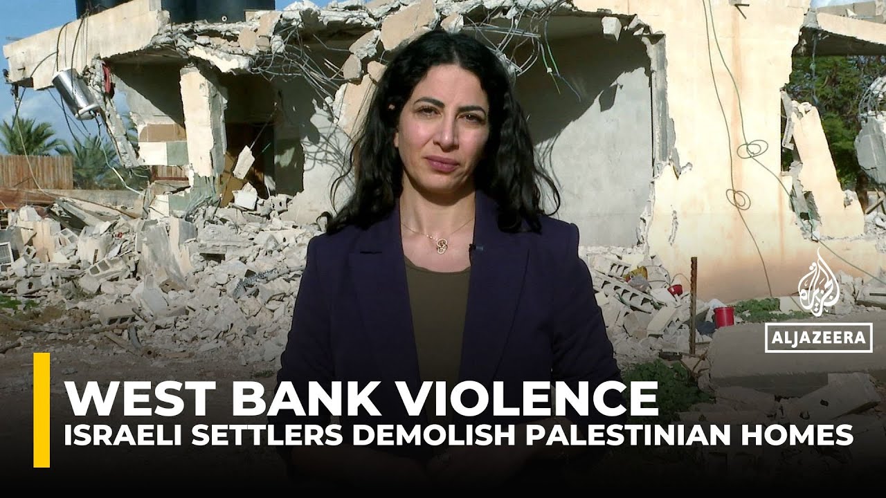 Israeli settlers bulldoze more than a dozen Palestinian homes in occupied West Bank village