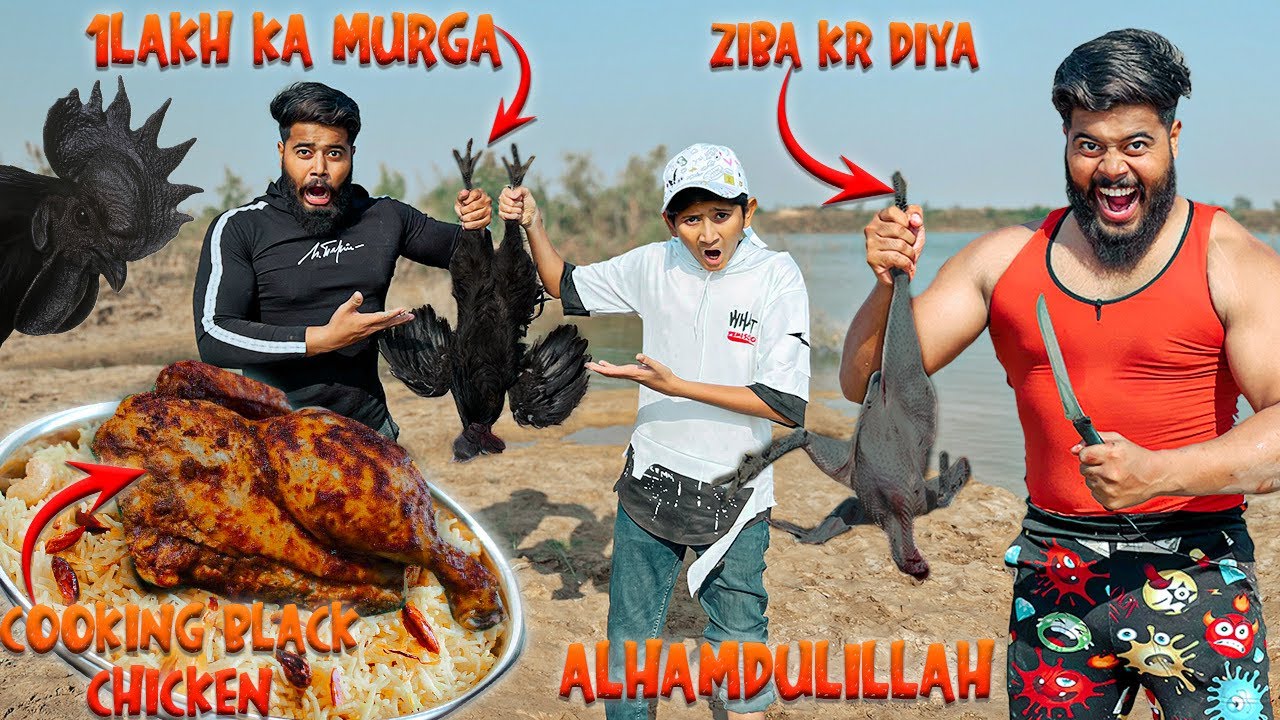 Alhamdulillah 1 lakh ka murga zibah Kar Diya 😱 cooking black chicken Mandi |Syed Fahad | vampire yt