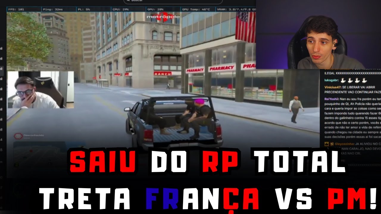 BIRO REAGINDO AO CORONEL FALANDO SOBRE A FRANÇA DEPOIS DA TRETA NA DP DE DETROID!
