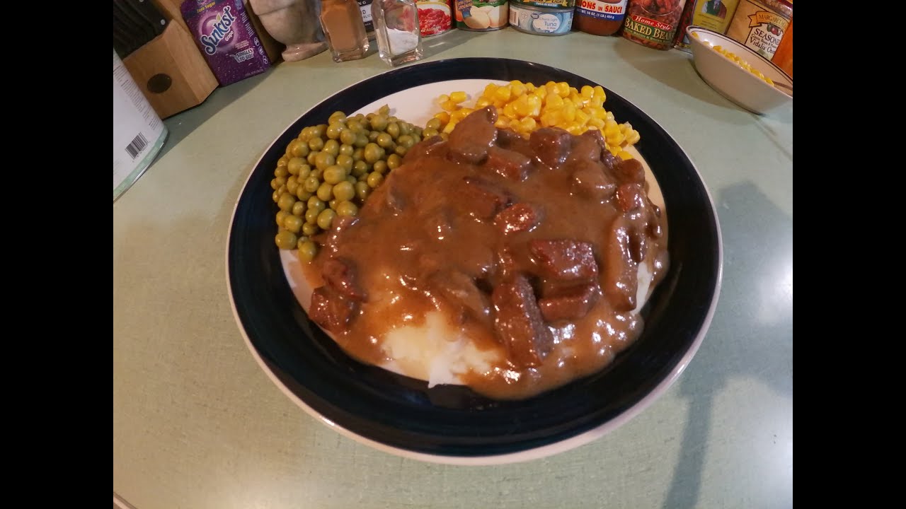 Sunday Supper, Classic Beef Tips with Mushroom and Onion Gravy! It Makes You Want to Come Home.