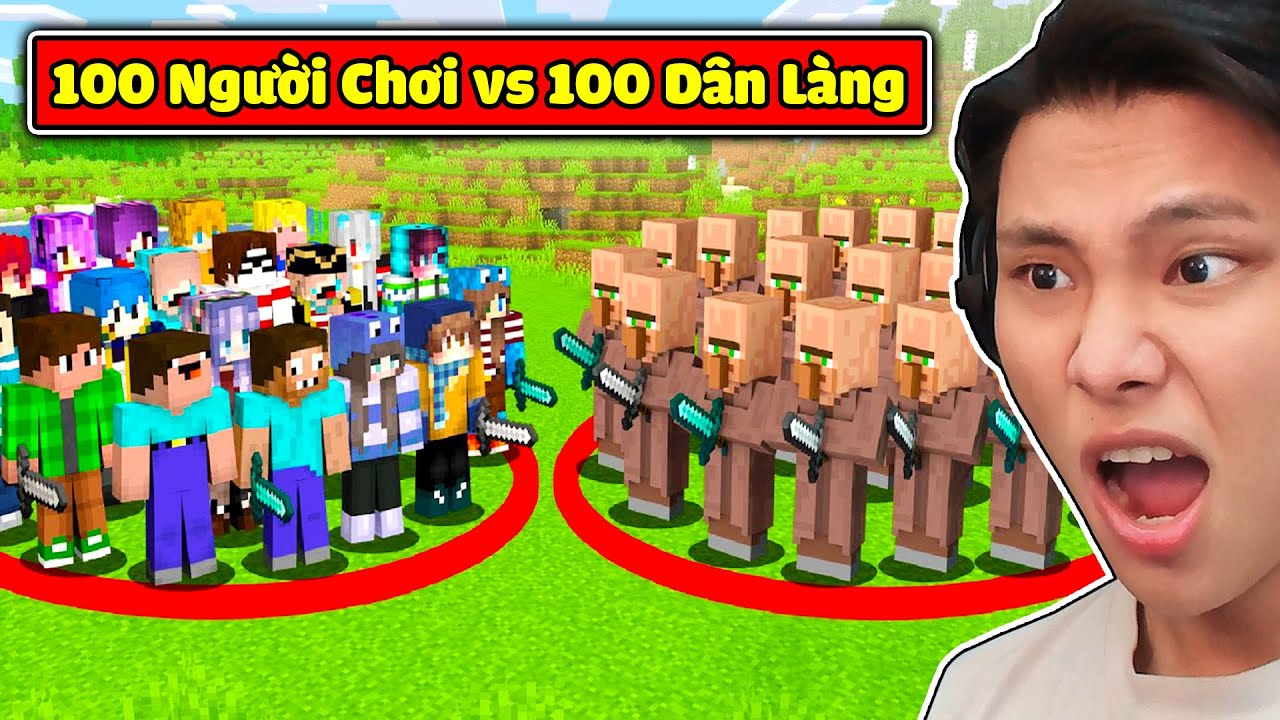 100 NGƯỜI CHƠI VS 100 DÂN LÀNG*AI RỜI KHỎI VÒNG TRÒN SẼ BỊ LOẠI | JAYGRAY REACTION THỬ THÁCH BẤT ỔN