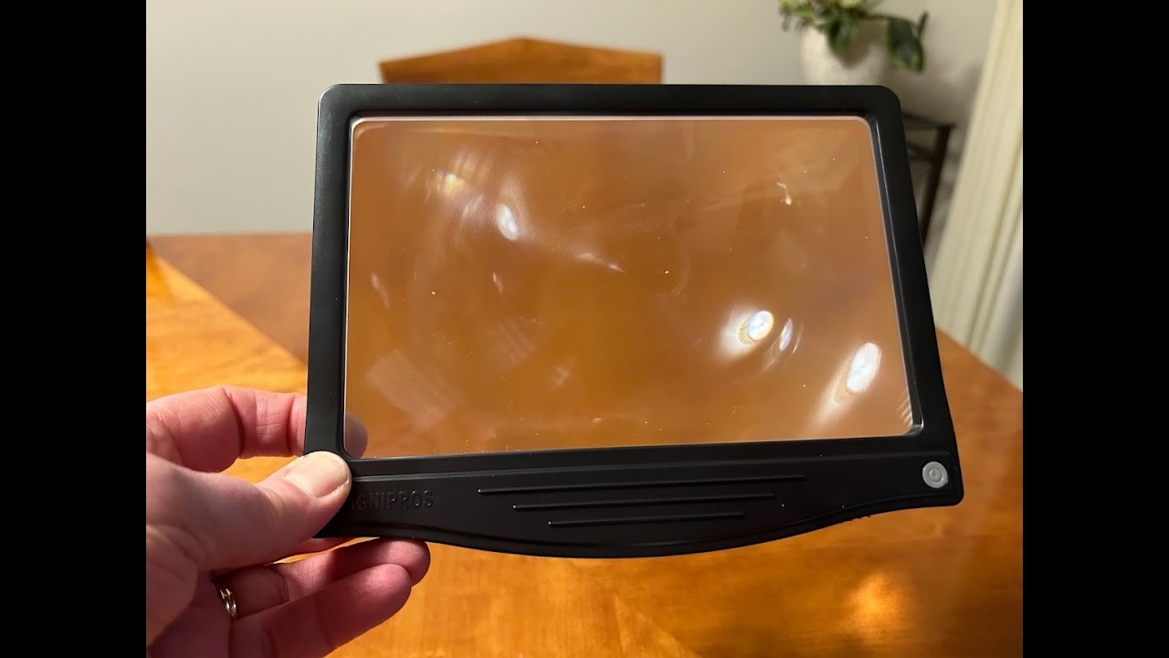 Rechargeable Large Ultra Bright LED Page Magnifier with Anti-Glare Lens & 3 Color Light Modes