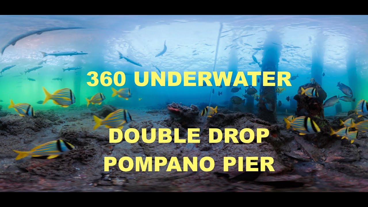 RAW 360 CLIP - CAMERA DROP ON THE POMPANO BEACH FISHING PIER