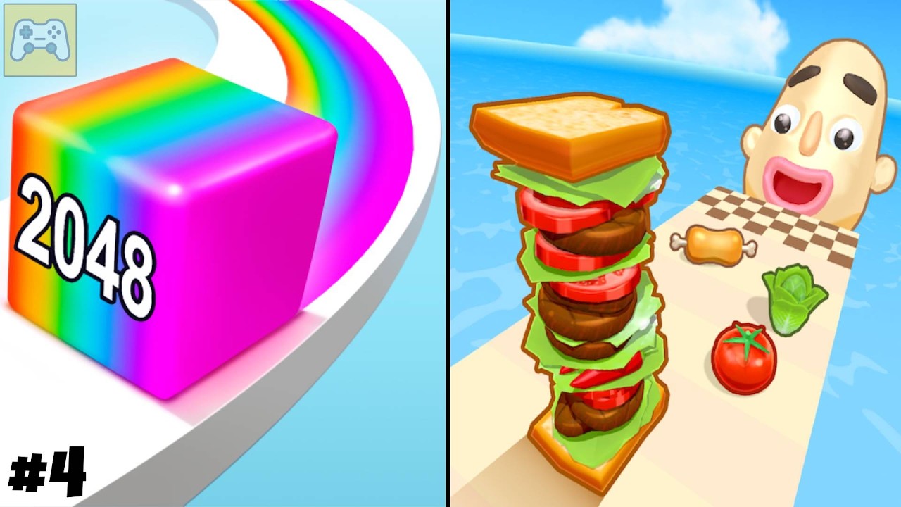 Jelly Run 2048 vs Sandwich Runner ✦ ASMR Gameplay Android iOS • 2048 Number Merge Race Games (4)