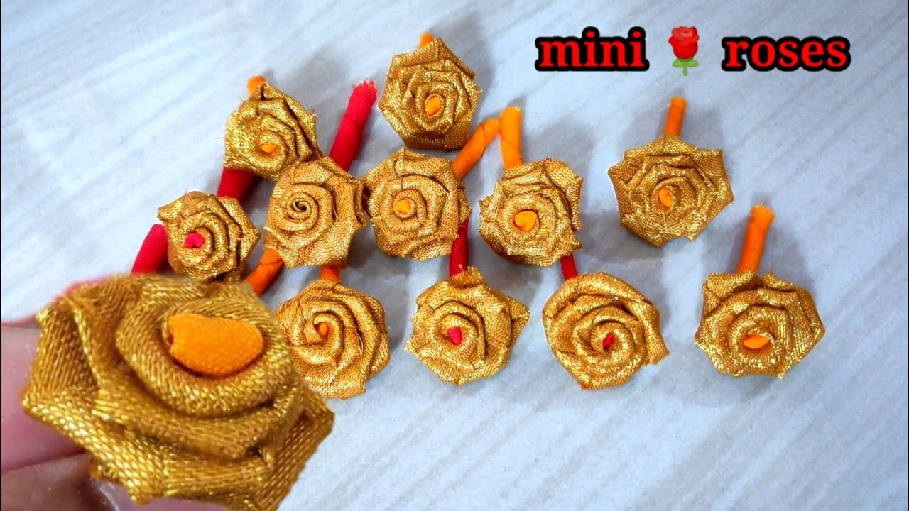 Mini roses making with cloth/Simple and easy fabric roses