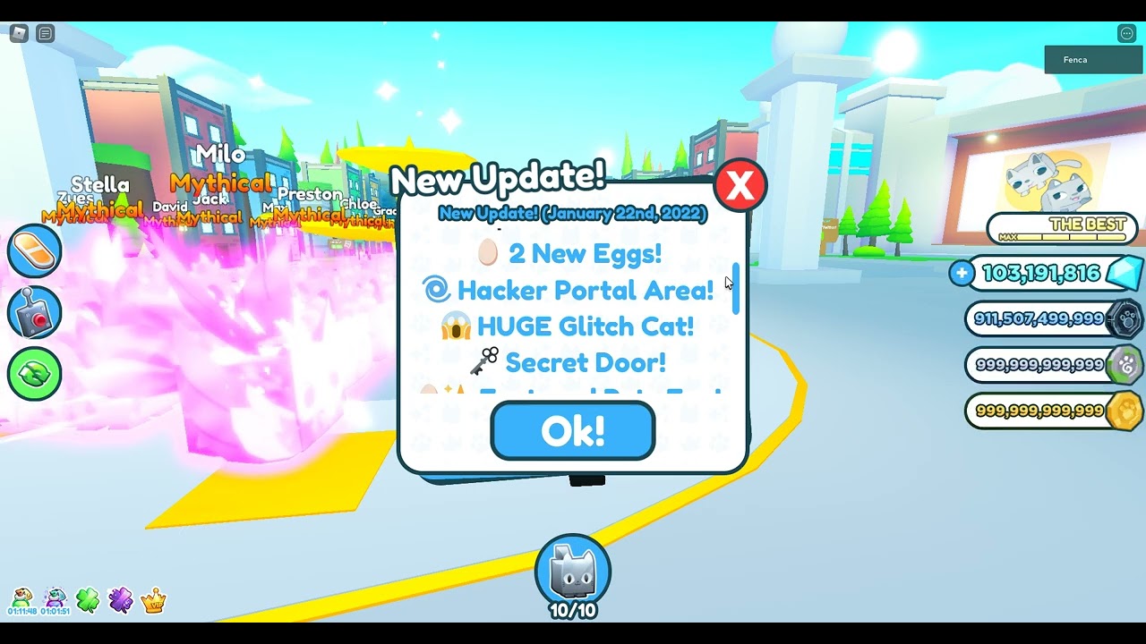 ROBLOX PET SIMULATOR X NEW UPDATE GLITCHED EGG AND HACKER PORTAL!!