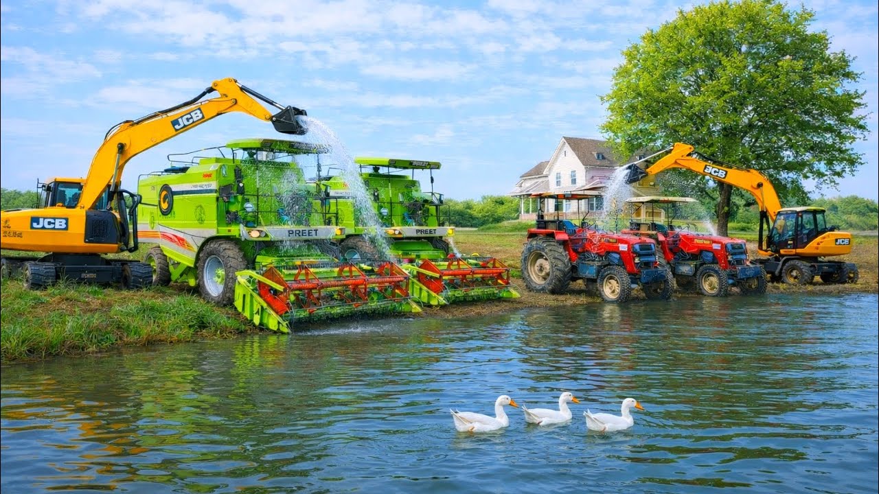 New Coming Kartar 4000 Harvester And Vishal 435 Harvester Going To Wheat Cutting With 3 Tractor