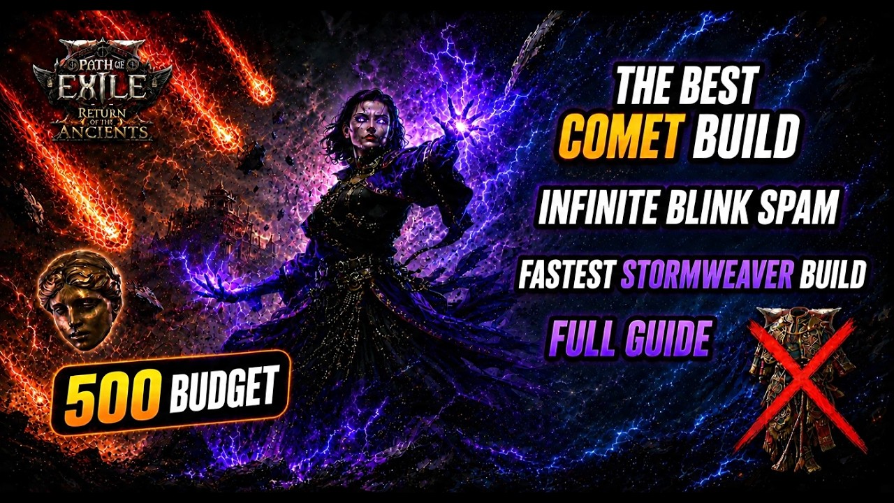 PoE 2 0.5 Stormweaver Spark COC Comet - 500 Divine BUDGET BLINK SPAM - 200% Delirious SPEED Farm