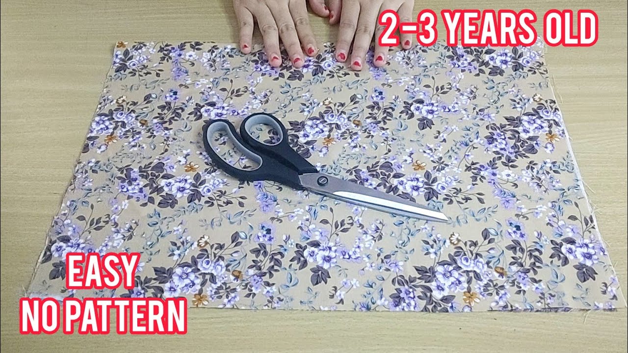 Easy pattern to make kids dress// diy dress 2-3 years old//no pattern