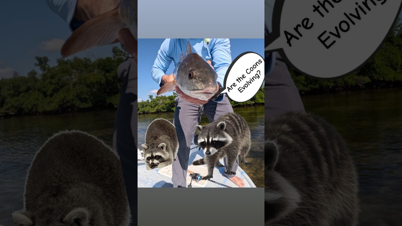 Fishing The Harbor- The Raccoons Are Evloving