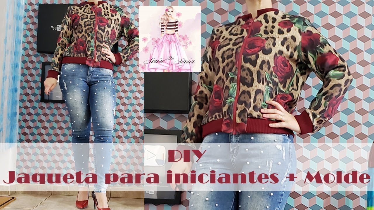 DIY - Bomber super fácil de fazer + Moldes - Curso de Corte e Costura - Passo a Passo