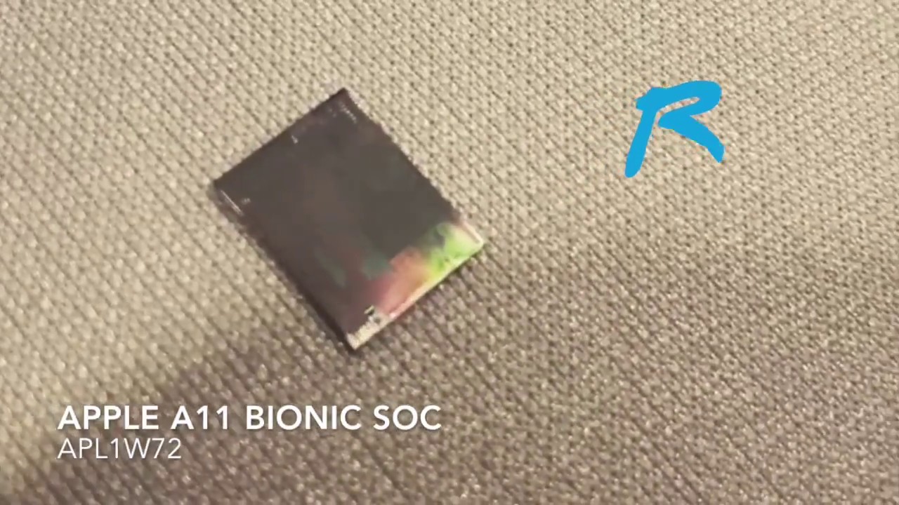 A11 Bionic SoC bare silicon