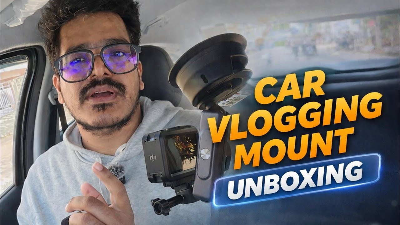 Car vlogging mount | Adofys aluminium suction mount | Unboxing & Live Review | #carvlog #carride 