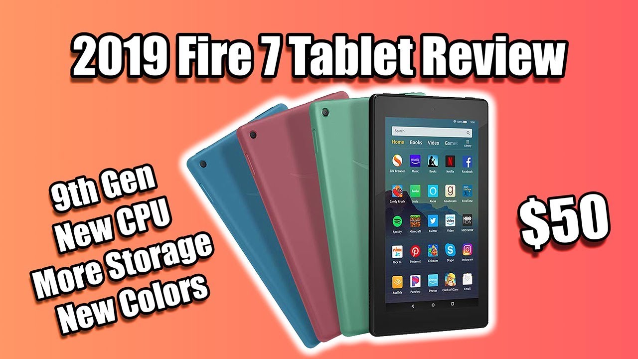 2019 Amazon Fire 7 Tablet Review - 9th Gen New CPU More Storage New Colors