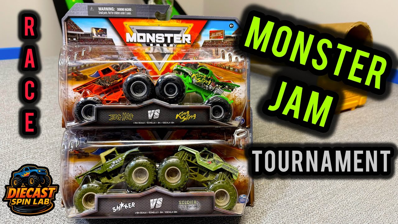Monster Jam Monster Truck TOURNAMENT! 🚨 Bog Hog vs King Sling vs Shaker vs Soldier Fortune