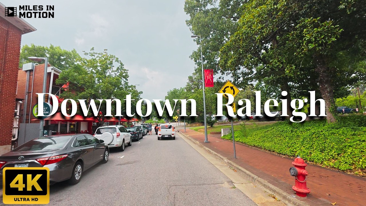 Downtown Raleigh NC – All 4 Seasons in One Single Drive | 4K