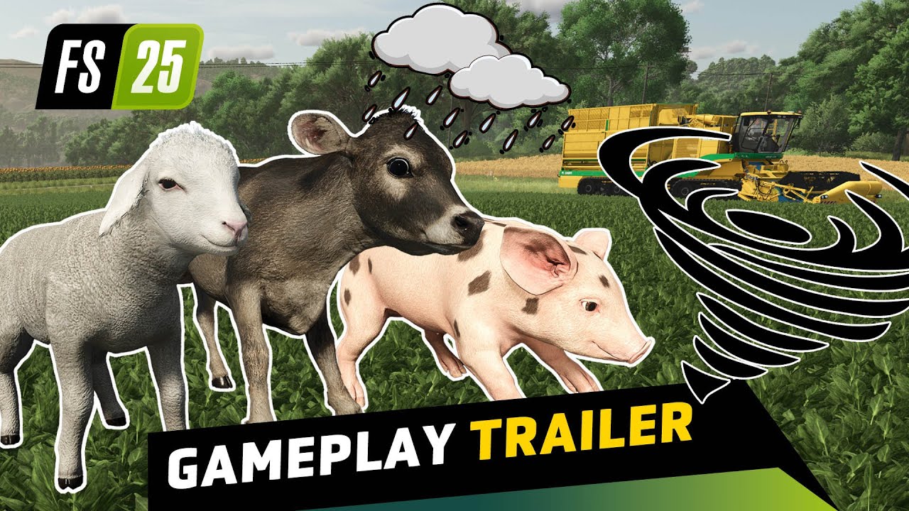 'TORNADO'S JONGE DIEREN SCHADE EN NOG VEEL MEER!' Farming Simulator 25 Gameplay Trailer