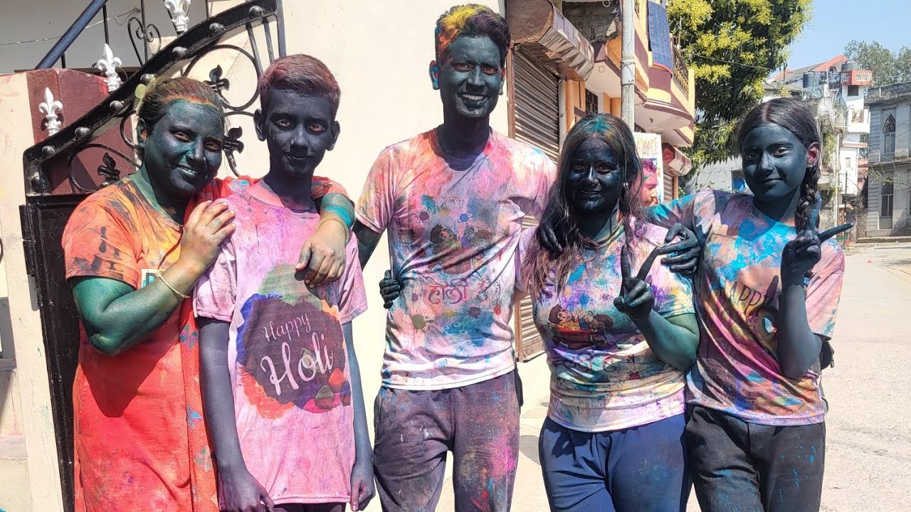 Holi Vlog😍||Holi m y kya hgya||phli bar gye Holi m ghumne😜