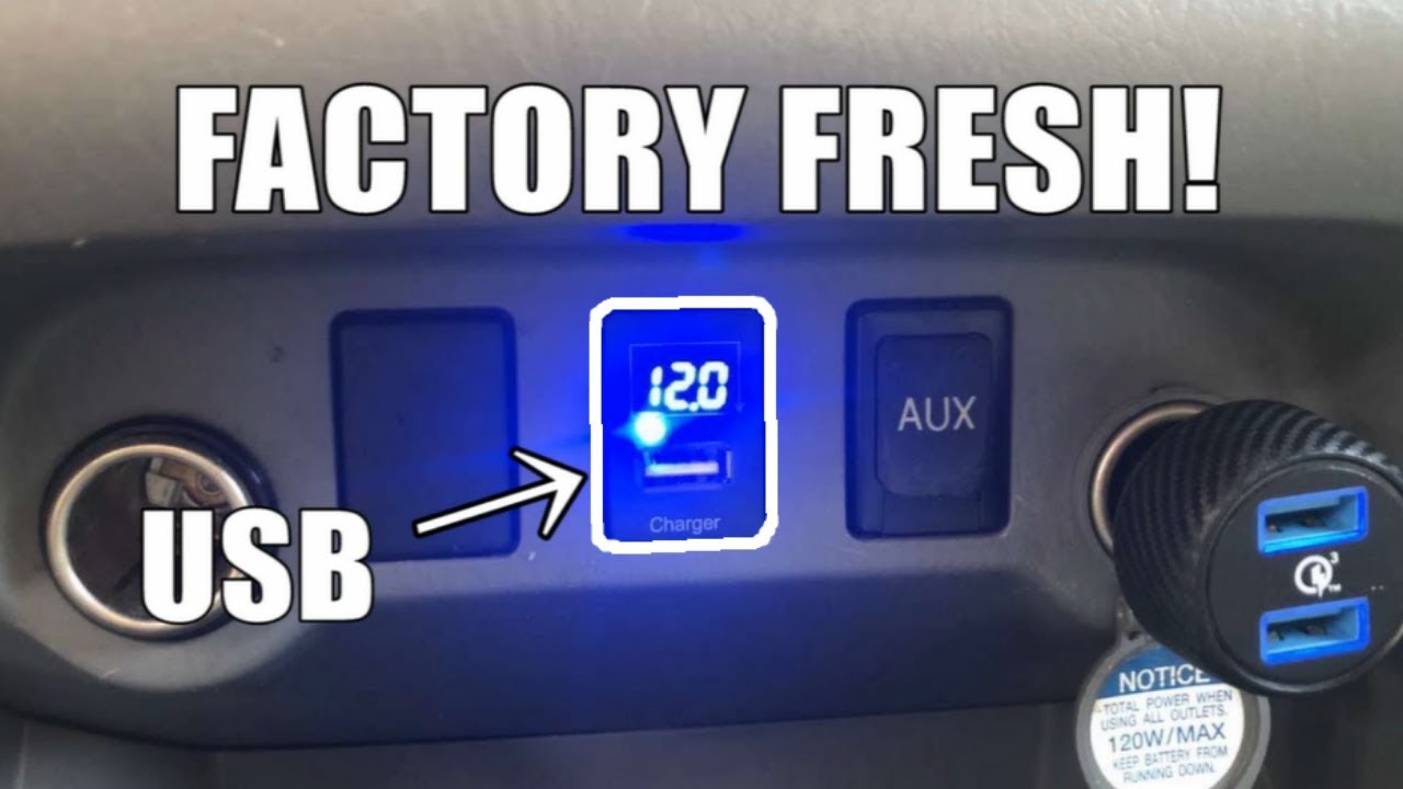 2010 Toyota Tacoma Voltmeter USB Port Installation