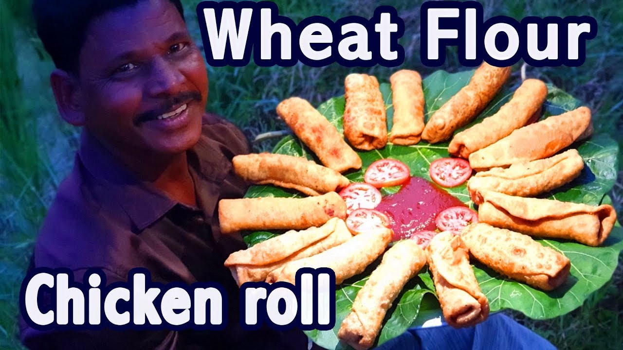 கோதுமை மாவில் சுவையான நாட்டுக்கோழி ஸ்ப்ரிங் ரோல் | WHEAT FLOUR COUNTRY CHICKEN ROLL
