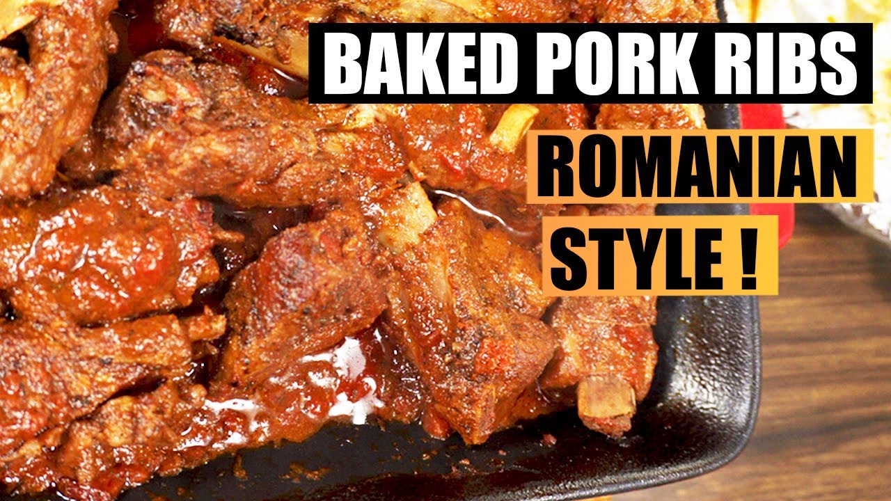 ROMANIAN STYLE BAKED PORK RIBS