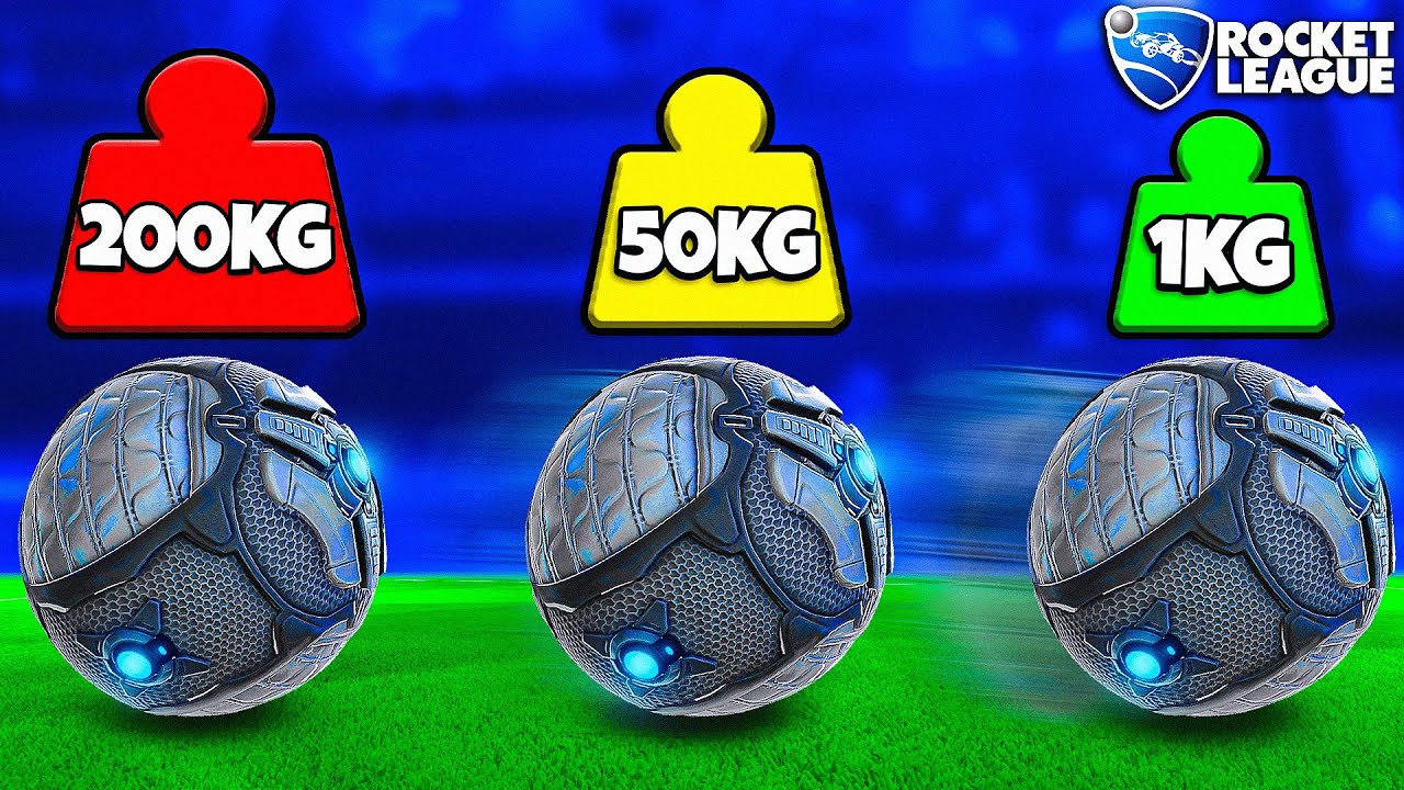 BOLA FICA MAIS LEVE A CADA GOL NO ROCKET LEAGUE (bola 999kg vs bola 0,1kg)