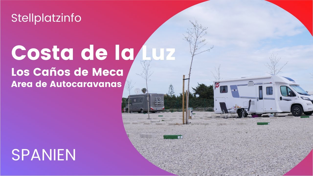 Area Autocaravanas Los Canos de Meca. Wohnmobil Stellplatz an der Costa de la luz.