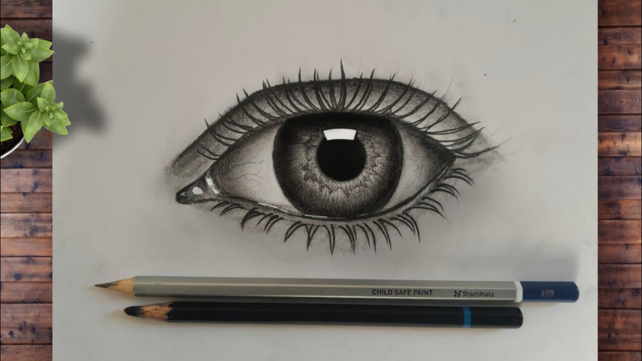 How to Draw Hyper Realistic Eyes👁️| Step by Step pencil drawing | easy eye drawing for beginners 