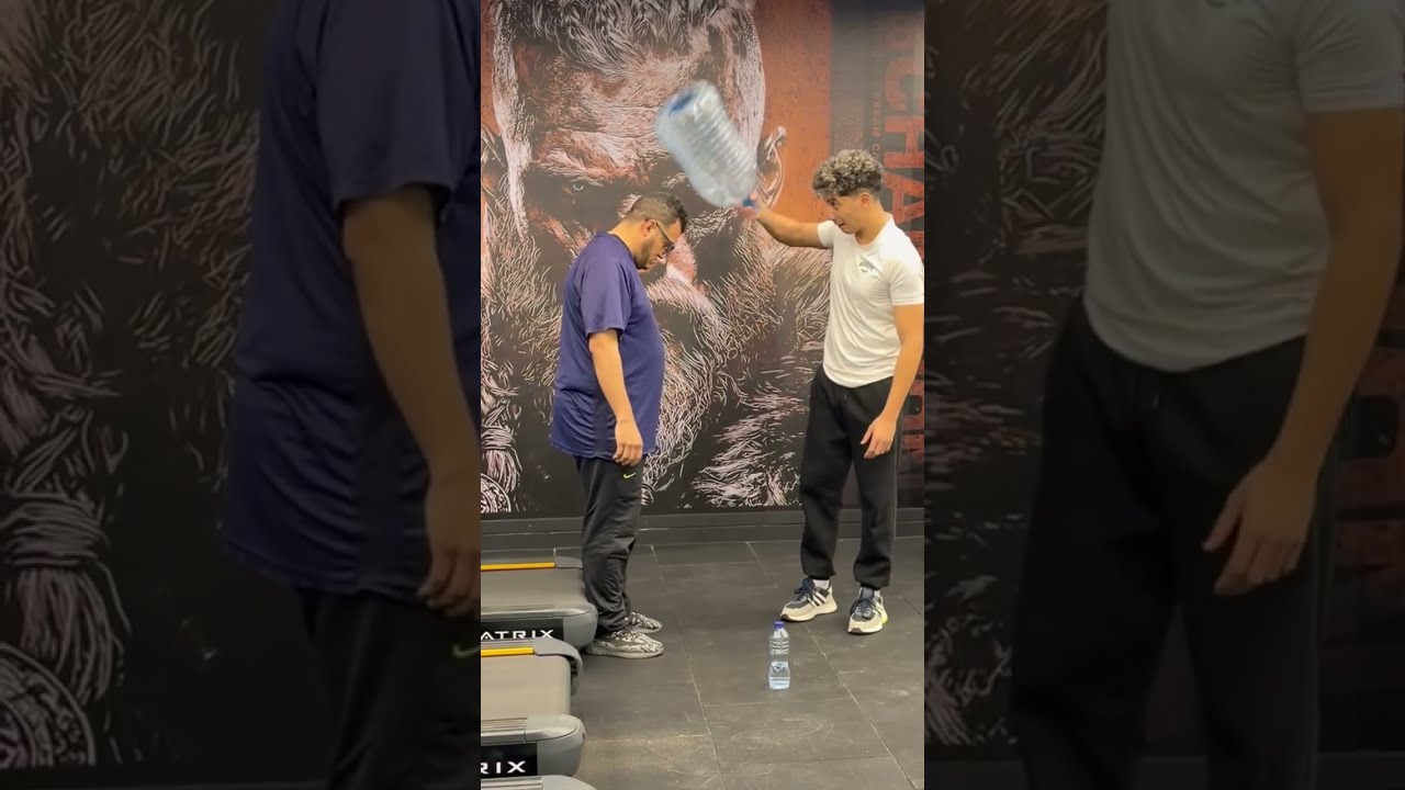 Gym Prank Gone Wrong: The Water Bottle Challenge! 😂💦 | Ahmed Karim 