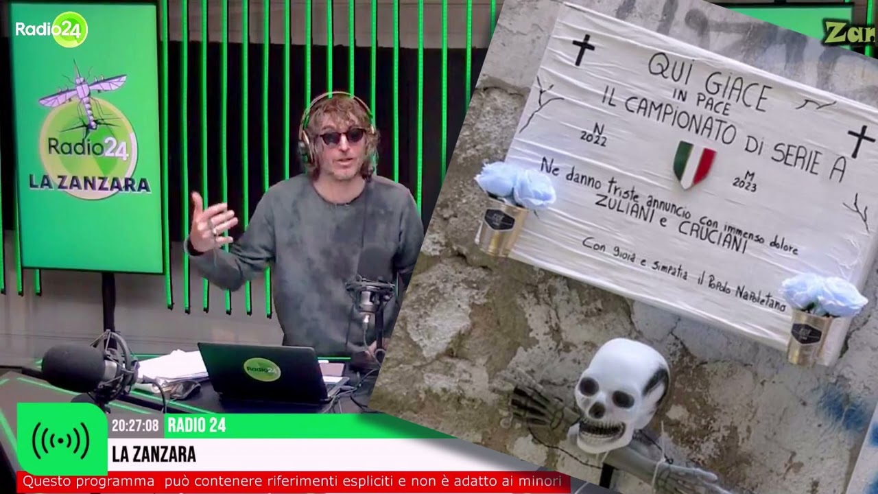 Chiamata da Napoli sul telefono privato di Cruciani - La Zanzara 25.4.2023