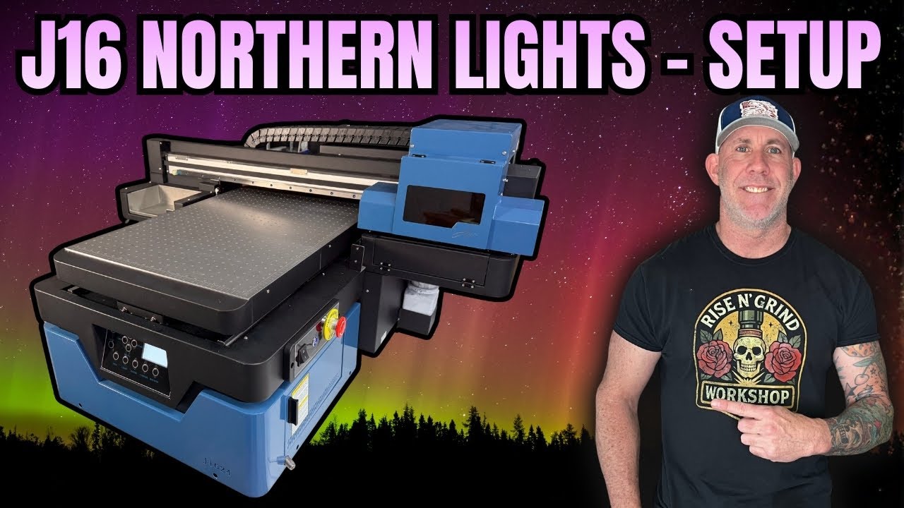 УФ-принтер J16 Northern Lights — руководство по полной настройке и первой печати (запчасти для пр...