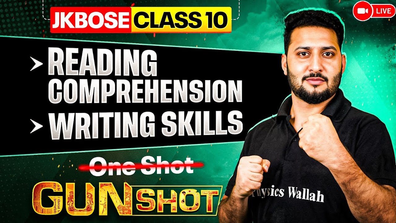 JKBOSE Class 10th English | Reading Comprehension & Writing Skills | ONE-SHOT | JKBOSE Wallah