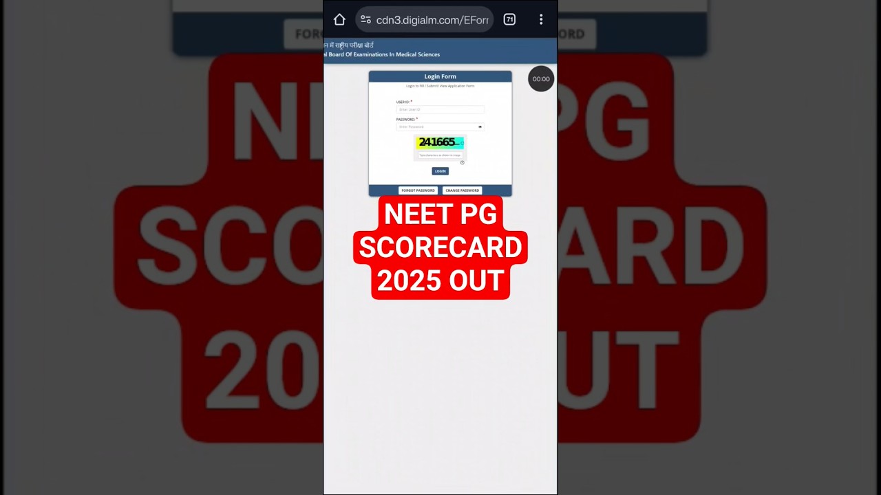 NEET PG Scorecard 2025 OUT || How to check NEET PG Scorecard 2025 #neetpgscorecard