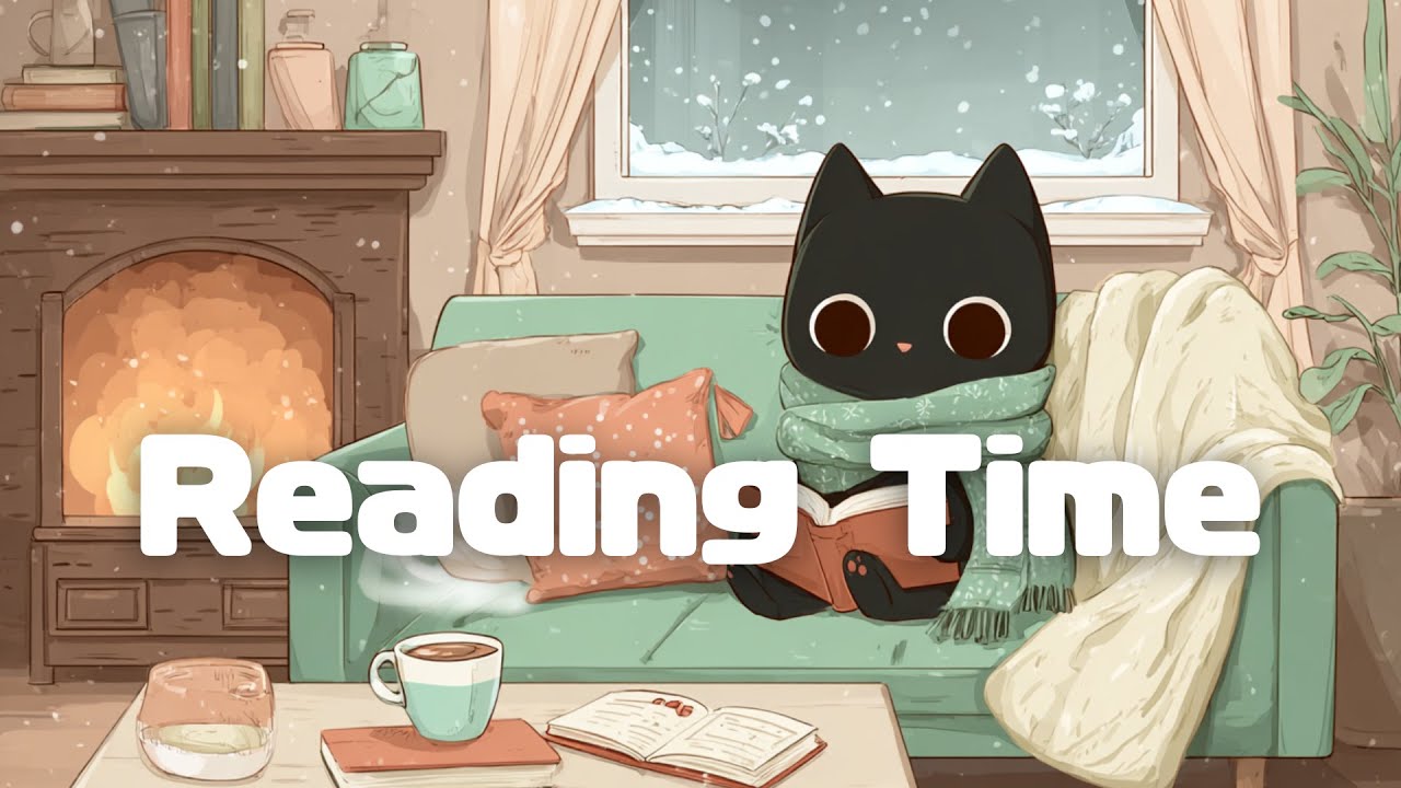 Soft Lofi Beats for Reading | Cozy Evenings with a Black Cat